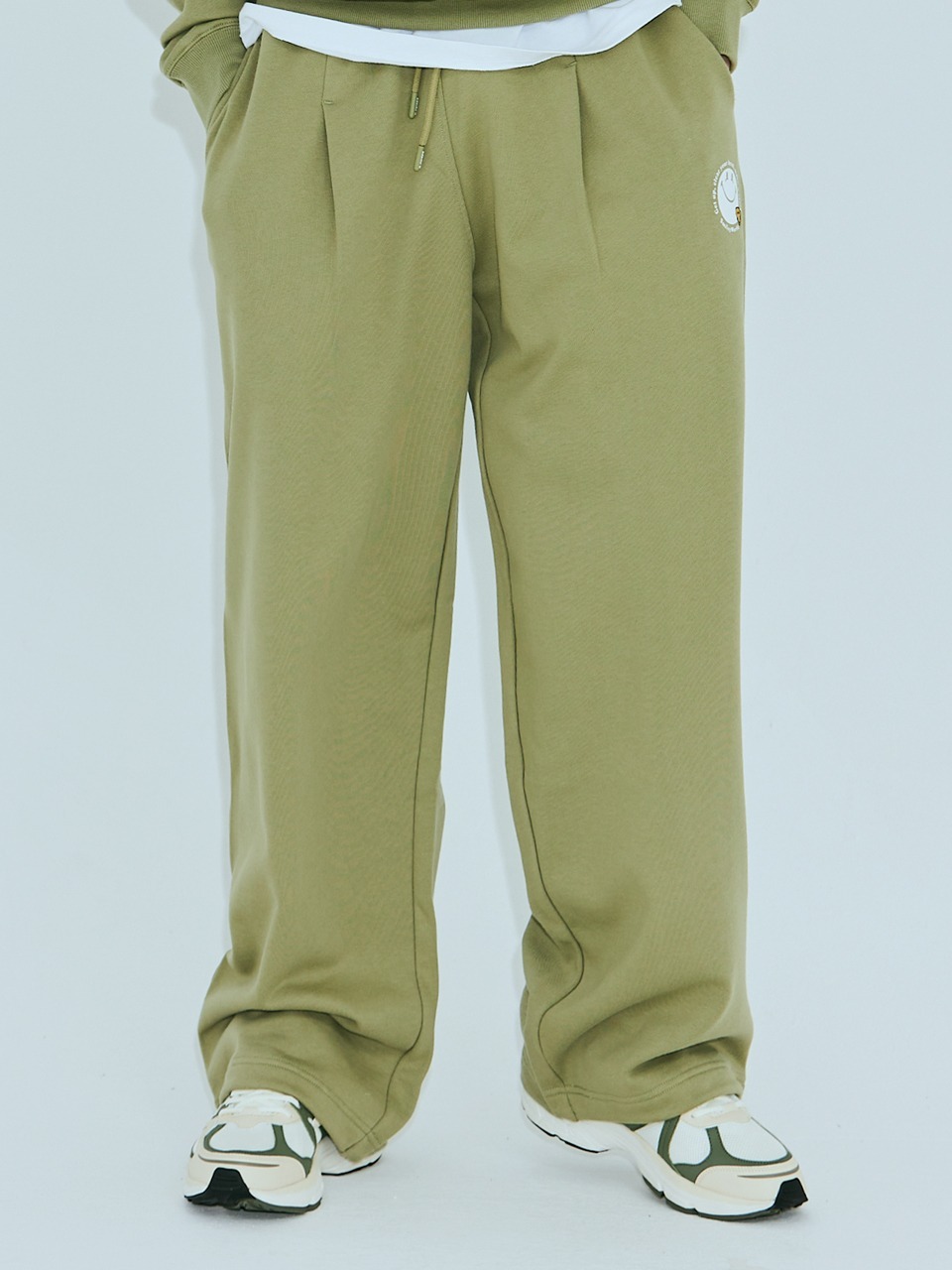 SMILE WIDE PANTS [YELLOW GREEN]