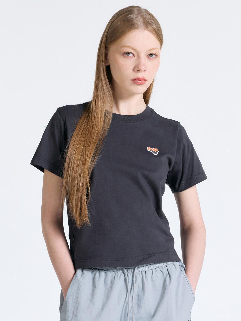 SMALL LOGO ESSENTIAL T-SHIRTS [CHARCOAL]